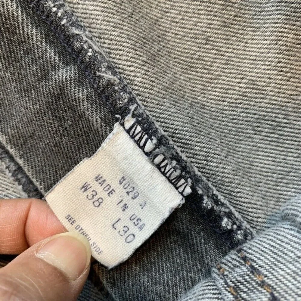 Vintage Polo Ralph Lauren Jeans Mens 38x30 (38x28) USA Made‎ Loose Black Denim